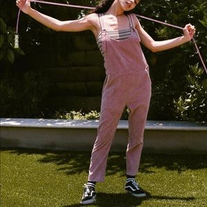 Camp collection picture day pink overalls